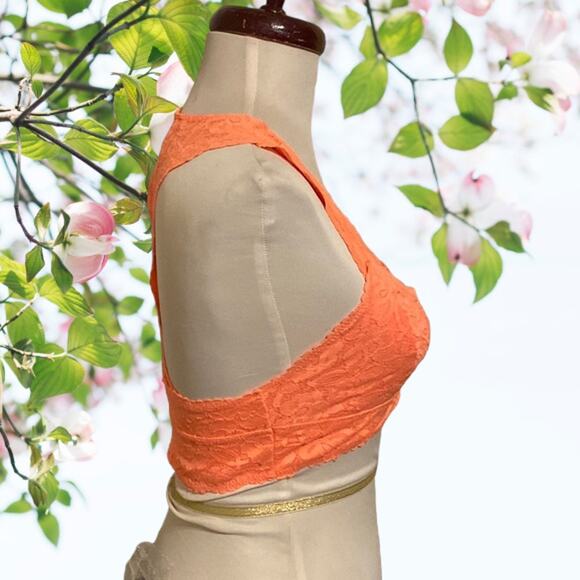 NWT - Free People Intimately Lace Bralette Orange Small - Picture 5 of 5